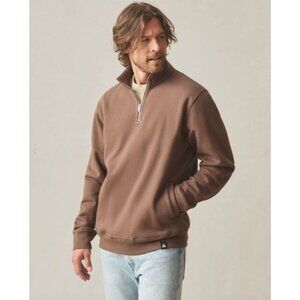 NWOT American Giant Mens Large Midweight Half Zip Chestnut Pullover Sweatshirt